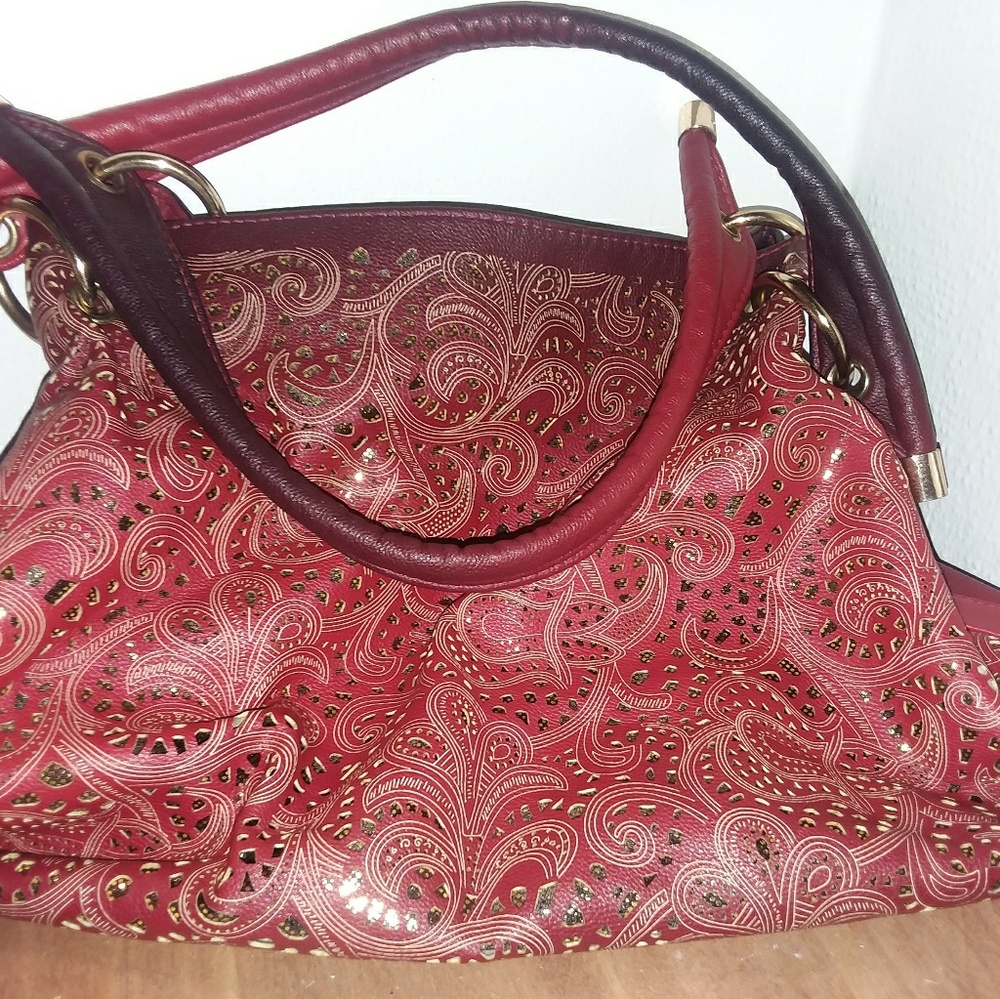 Red Ombre Laser cut Unbranded Slouchy Purse
